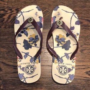 Tory Burch flip flops, size 9